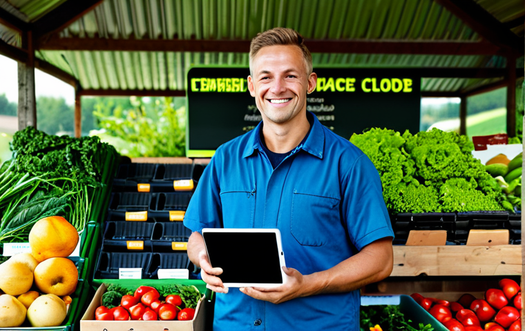 농업기술 자격증 취득 후 진로 탐색 - Direct Marketing & Online Sales**

"A smiling, professional Agrartechniker (agricultural technician)...