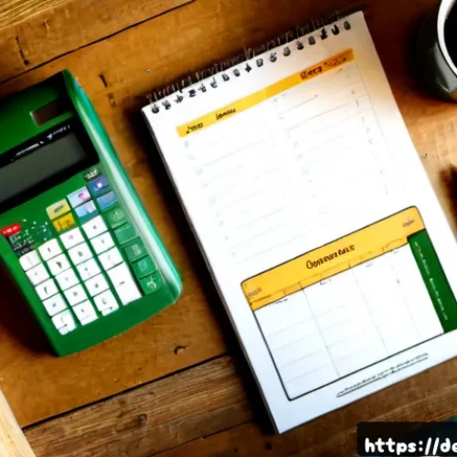 농업기술 자격증 학습 플래너 - Photorealistic overhead view of a German agricultural technology certification study planner on a ru...